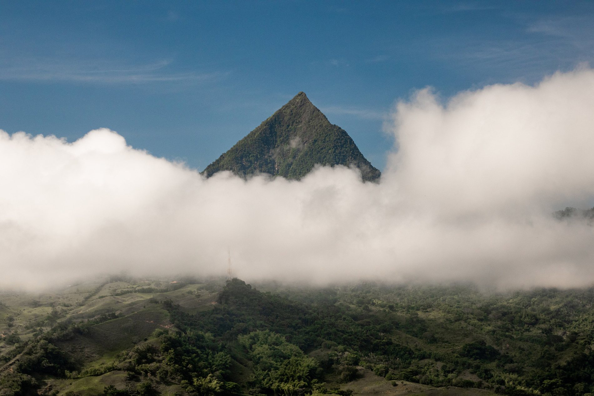 Cerro Tusa above the clouds